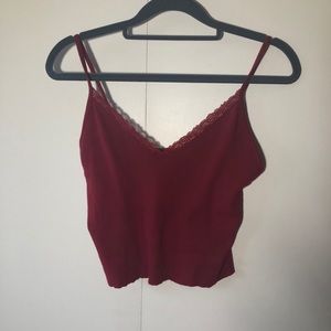 Brandy Melville Red Nicolette top